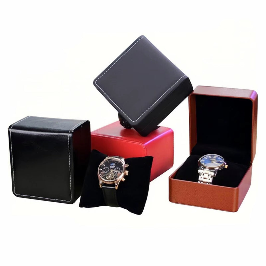 Fashion Leather Watch Box Case Holder Organizer Watches Display Box Bracelet Jewelry Boxes Storage for Woman Man Best Gift New